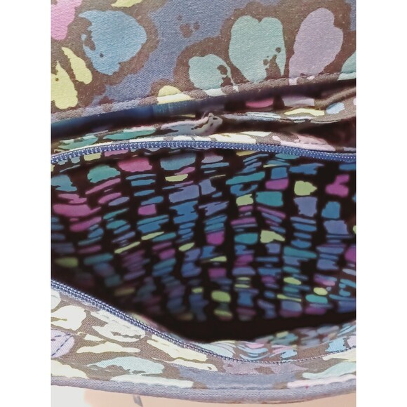 Vera Bradley Padded Laptop Travel Tote Shoulder Bag  Indigo Pop Floral Print - Picture 6 of 10
